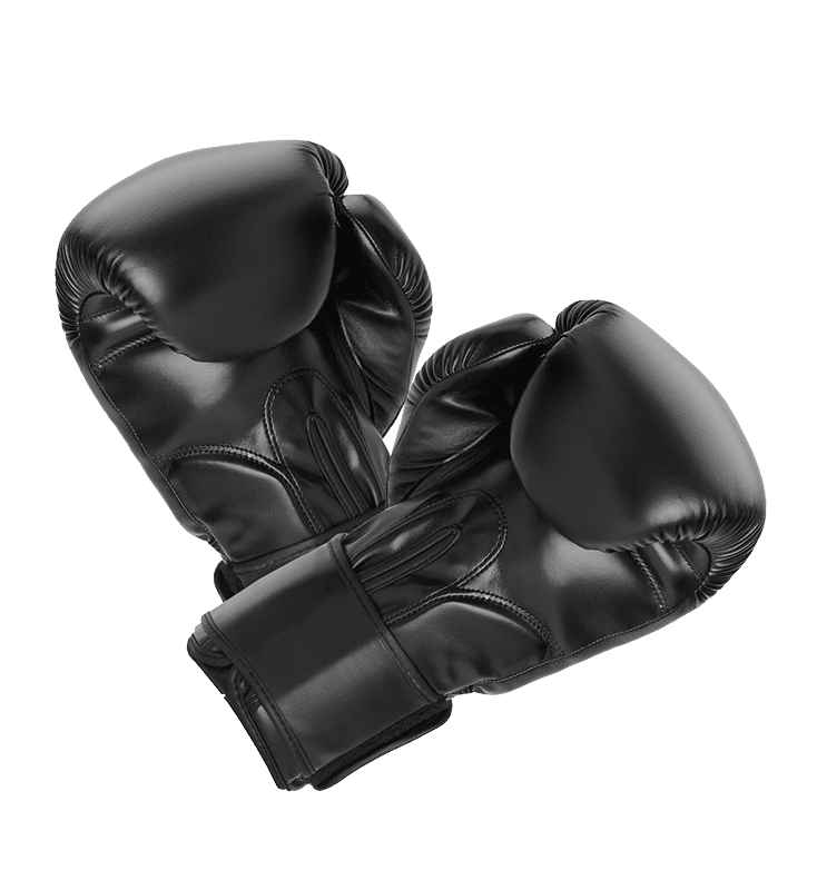 boxing gloves on white